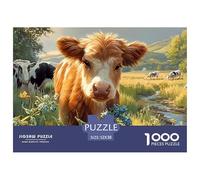 Cattle 1000 Piece Animal Husbandry Farm Jigsaw Puzzles Handwork Challenging Puzzle Educational for Challenging Family Activity Games Colorful for Home Decor Gifts 52x38cm/1000pcs