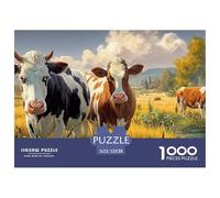Cattle 1000 Piece Animal Husbandry Farm Jigsaw Puzzles Handwork Puzzle Educational Challenge for Challenging Family Activity Games Colorful for Home Decor Gifts 52x38cm/1000pcs