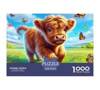 Cattle 1000 Piece Jigsaw Puzzles for AdultsCute Little Cow Colourful, Challenging & Brainteasing Adults Jigsaw Puzzle, Puzzle The Future - 100% Recycled Cardboard Educational Game Challenging & Brain