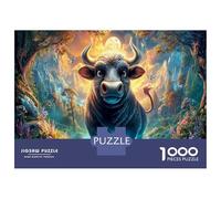 Cattle 1000Pieces JigsawPuzzlesHighland Cow Cosmic Landscape ForAdults Colourful Brainteasing Age12+byth Challenging The Impossible Difficult Game Fun, Challenging 38x26cm/1000pcs