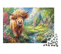 Cattle 1000Piecess JigsawPuzzlesHighland Cow Forest ForAdult Challenging LargePiecePuzzles Age12+byth Challenging The Impossible Difficult Game Fun, Challenging 70x50cm/1000pcs