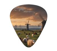 cattle and sheep Printed pick set - 12 pieces, thin, medium and thick guitar picks, suitable for guitar, bass, electric guitar and ukulele