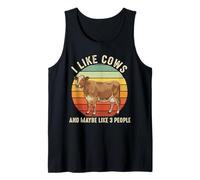 Cattle Cow Farming Farmer I Like Cows & Maybe Like 3 People Tank Top