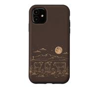 Cattle Cow Full Moon Mountain Star Night Rustic Western Farm Case for iPhone 11
