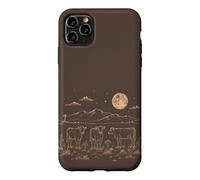 Cattle Cow Full Moon Mountain Star Night Rustic Western Farm Case for iPhone 11 Pro Max