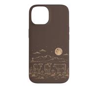 Cattle Cow Full Moon Mountain Star Night Rustic Western Farm Case for iPhone 14