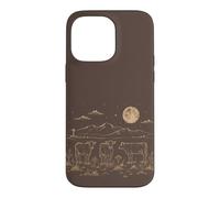 Cattle Cow Full Moon Mountain Star Night Rustic Western Farm Case for iPhone 14 Pro Max