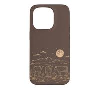 Cattle Cow Full Moon Mountain Star Night Rustic Western Farm Case for iPhone 15 Pro