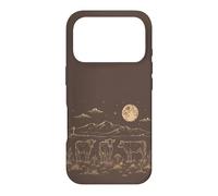 Cattle Cow Full Moon Mountain Star Night Rustic Western Farm Case for iPhone 17 Pro