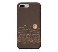 Cattle Cow Full Moon Mountain Star Night Rustic Western Farm Case for iPhone 7 Plus/8 Plus