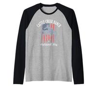 Cattle Creek Ranch Cowboy Bronc Rider Graphic Raglan Baseball Tee