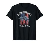 Cattle Creek Ranch Cowboy Bronc Rider Graphic T-Shirt