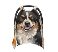 Cattle Dog Florals Baby Car Seat Canopy Cover, Multi Use Breathable Nursing Breastfeeding Covers for Mom Soft Stroller Sun Shade Newborn Shower Gift