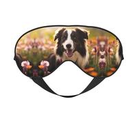 Cattle Dog Florals Print Soft Eye Mask/Sleep Eye Mask/Blackout Eye Mask, Suitable for Travel/Office/Yoga/Nap