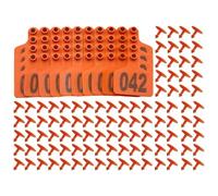 Cattle Ear Tagger - Farm Livestock Identification Tool | Portable Stainless Steel Applicator with 001-100 Tracking Earrings for Horse Cattle Sheep Poultry Goat Cow Ranch Barn and Agricultural Use