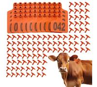 Cattle Ear Tags - 100 Tags, Livestock Ear Ţ, Large Livestock Éar Tag for Sheep Cattle Calf, Identification Tracking Earrings for Sheep Çattle Cow Goat Poultry Horse.