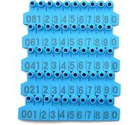 Cattle Ear Tags, 100PCS Cattle Ear Tags Numbered 001-500, Livestock Animal Ear Tag Animal(Blue 7.5 * 10cm,101 200)