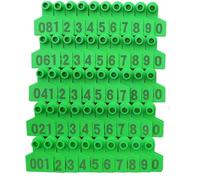 Cattle Ear Tags, 100PCS Cattle Ear Tags Numbered 001-500, Livestock Animal Ear Tag Animal(Green 7.5 * 10cm,301 400)
