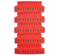 Cattle Ear Tags, 100PCS Cattle Ear Tags Numbered 001-500, Livestock Animal Ear Tag Animal(Red 7.5 * 10cm,201 300)