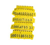 Cattle Ear Tags, 100PCS Cattle Ear Tags Numbered 001-500, Livestock Animal Ear Tag Animal(Yellow 6 * 7.5cm,201 300)