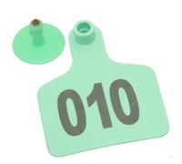 Cattle Ear Tags 100pcs Sheep Ear Tag Signs with The Word Farm Animal Livestock Digital Identification Card Feeding Device for Cattle Cows Pigs(Green)