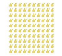 Cattle Ear Tags, Livestock Identification Ear Tags, Polyurethane Yellow Animal Ear Tags with Nails, Self Numbered or Monogrammed for Cattle Cow, Durable Livestock Management