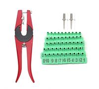 Cattle Ear Tags Numbered 001-100 with Pliers, Plastic Livestock Ear Tag Animal Tags for Cows Goats Sheep Pigs Animal Identification Earring Tagger