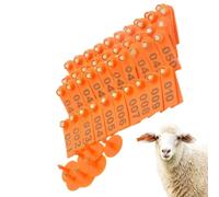 Cattle Ear Tags - Pack of 100 | Numbered 001- Yellow | TPU Material Tear-Resistant | Animal Identification Management | Ear Tags for Sheep Goats Pigs | For Farm Pasture Garden Animal Husbandry Yard