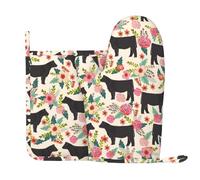 Cattle Farm Sanctuary Oven Mitts And Pot Holders Sets Multi-Functional Kitchen Aid Household Goods