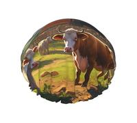 Cattle Farm Sanctuary print Bath cap Large bath cap Fit for all lengths of hair Protects hair bath cap Reusable