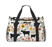 Cattle Farm Sanctuary Print Weekender Bag,Gym Bag with,Carry On Luggage Overnight Weekend Bag