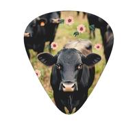 Cattle Farm Sanctuary Printed Guitar Picks 12-Piece Set - Comfortable, Versatile Plectrum for All Guitar Styles & Players