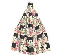 Cattle Farm Sanctuary Printing Adult Halloween Hooded Cloak 57.8 Inches Oversized Hat For Vampire