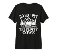 Cattle Farmer Do Not Pet The Fluffy Cows Buffalo Bison Premium T-Shirt