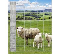 Cattle Fence 4ft x 328ft, Heavy Duty Galvanized Wire Fence & Chain Link Fence for Hog, Goat, Sheep & Deer, Ideal As Goat Fencing, Deer Fence, Yard Protection & Livestock Cattle Panel