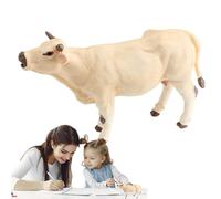 Cattle Figurine - 13.5x7.8x4cm Realistic Cow Model, PVC Durrable Animal Toy, Farm Miniature Figure with Detailed Features | Educational Toy, Cake Decoration, Party Favor, Kids Animal Collection