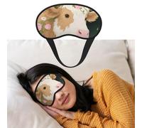 Cattle Floral Eye Masks for Sleep Soft Comfort Sleep Masks with Elastic Strap Adjustable Blackout Eye Shade Covers for Women Men Travel/Sleeping
