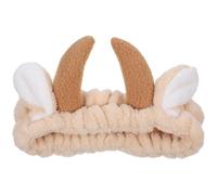 Cattle Horn Headband Decorative Headband Women Flannel Face Washing for Face Care and Spa Use 7.9X3.9X1.8 Inches