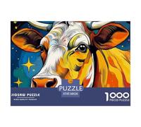 Cattle Jigsaw Puzzles for Adults 1000 Piece Jigsaw Puzzles for Adults Educational Game Jigsaw Puzzle Suitable for Decompression And WallCute Little Cow DecorColourful100% Recvcled Cardboard38x26cm/1