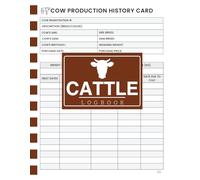 Cattle Log Book: Farm Record Keeping Journal | 110 Pages for Livestock Health, Breeding & Feeding Records | 8.5 x 11 Inches