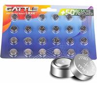 Cattle LR44 AG13 Batteries 1.5V Ultra Alkaline Button Coin Cell Batteries for Watches, Hearing Aids, Glucometer, Key Fobs and Small Electronics(Unit 24)
