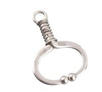 Cattle Nose Ring Stainless Steel Spring Loaded Bull Nose Clamp Safe Durable No Punch Required for Dairy Cows and Bulls Farm Breeding Accessory (Medium W Spring Bull Nose Ring)