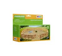 Cattle Pen Playset PVC Plastic beige 20x20x8cm Farmyard Western Ranch Toy