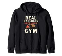 Cattle Rancher Livestock Farmer Ranching Lifestyle Beef Zip Hoodie