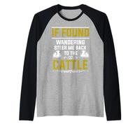 Cattle Rancher Outfit Idea for Men Farmer & Ranching Themed Raglan Baseball Tee