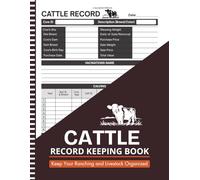 Cattle Record Keeping Book: Cow & Calf Record Keeping Book | Complete Breeding, Calving & Health Log | Perfect for Livestock Farmers & Ranchers | Large Print 8.5" x 11" Inches, 110 pages