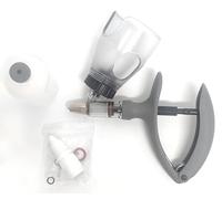 Cattle Syringe Gun Injector, Automatic Veterinary Metal Continuou-Syringe with Bottle Cover for Animal-Vaccine Administration(Bottle/5ml)