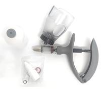 Cattle Syringe Gun Injector, Automatic Veterinary Metal Continuou-Syringe with Bottle Cover for Animal-Vaccine Administration(Bottle/2ml)