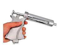 Cattle Syringe Gun, Stainless Steel Adjustable Semi-Automatic Vaccine Injector for Veterinary Use - 2ml to 5ml Capacity, 5 Gears