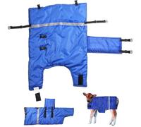 Cattle Waterproof Blanket, Thickened Warm Calf Clothes, Cow Blanket, Calf Coat, for Little Bull Cattle Ox, Azure Hue